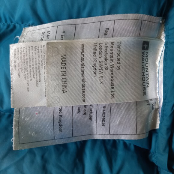 Size 12 Black Padded Hooded Coat Quilted - Picture 11 of 12